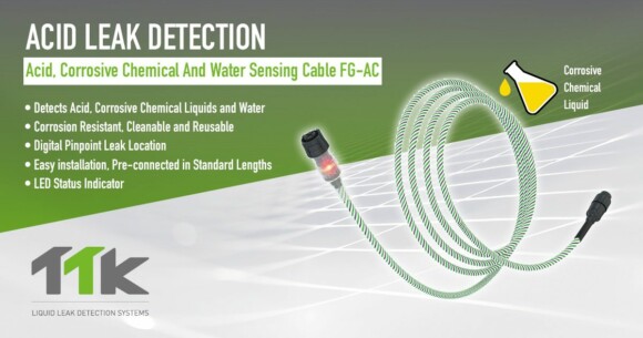 A sensing cable optimized for corrosive chemical liquids detection
